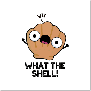 What The Shell Cute Animal Sea Shell Pun Posters and Art